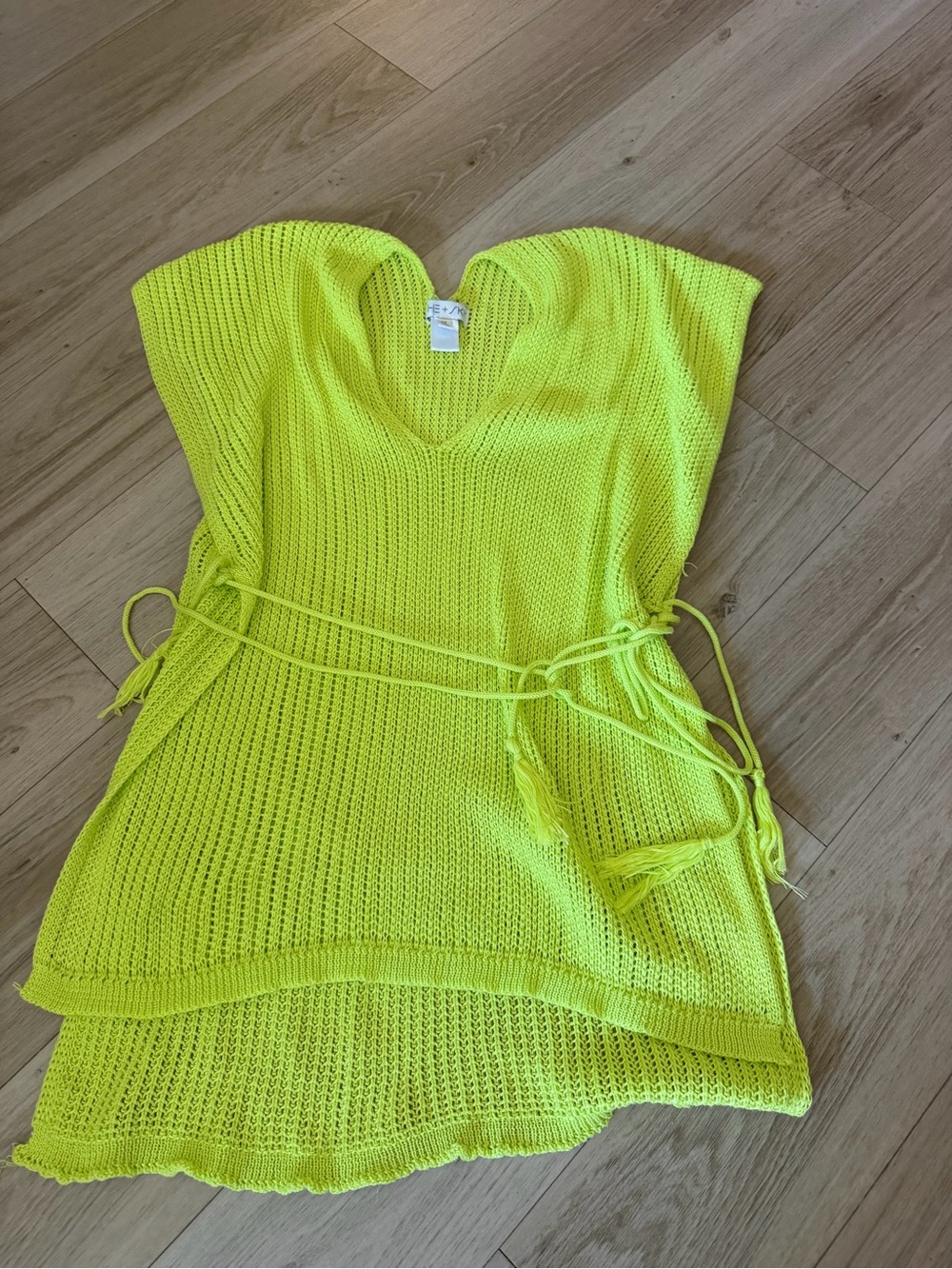 Women’s bright lime green Knit Swim Cover-Up